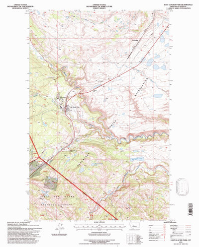United States Geological Survey East Glacier Park, MT (1995, 24000-Scale) digital map