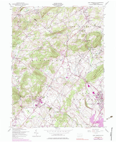 United States Geological Survey East Greenville, PA (1956, 24000-Scale) digital map