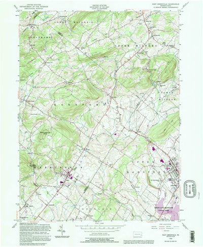 United States Geological Survey East Greenville, PA (1992, 24000-Scale) digital map