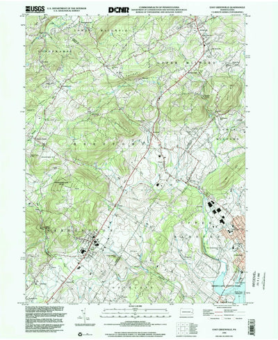United States Geological Survey East Greenville, PA (1999, 24000-Scale) digital map