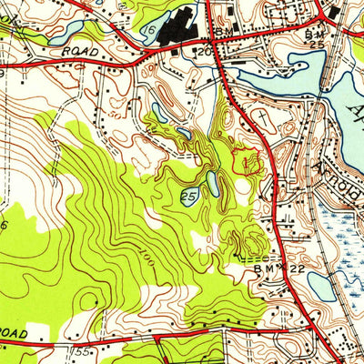 United States Geological Survey East Greenwich, RI (1942, 24000-Scale) digital map