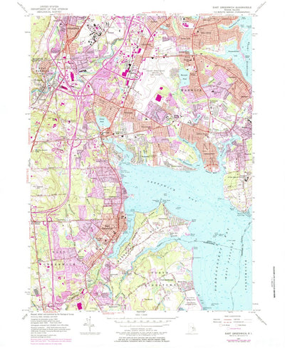 United States Geological Survey East Greenwich, RI (1957, 24000-Scale) digital map