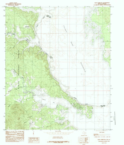 United States Geological Survey East Hamilton, TX-LA (1984, 24000-Scale) digital map