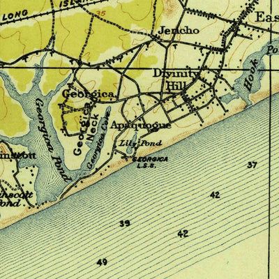 United States Geological Survey East Hampton, NY (1921, 62500-Scale) digital map