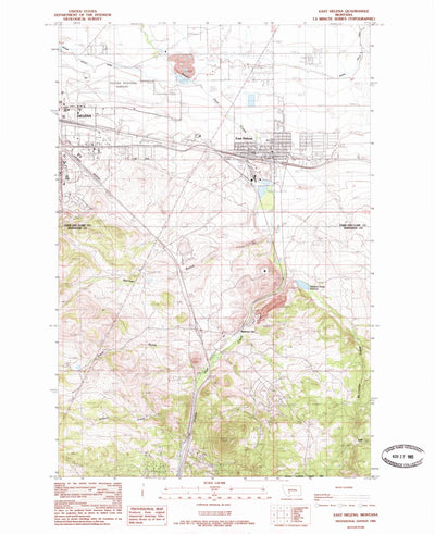 United States Geological Survey East Helena, MT (1985, 24000-Scale) digital map
