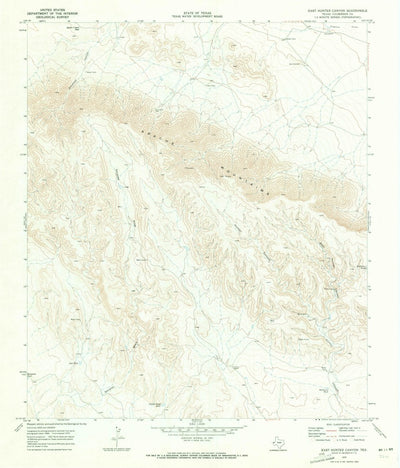 United States Geological Survey East Hunter Canyon, TX (1970, 24000-Scale) digital map