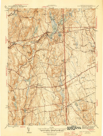 United States Geological Survey East Killingly, CT-RI (1945, 31680-Scale) digital map