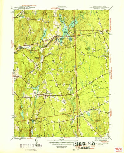 United States Geological Survey East Killingly, CT-RI (1950, 31680-Scale) digital map