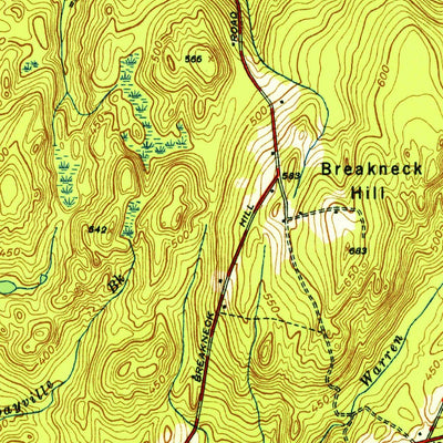 United States Geological Survey East Killingly, CT-RI (1950, 31680-Scale) digital map