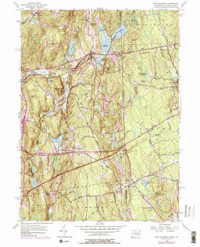 United States Geological Survey East Killingly, CT-RI (1955, 24000-Scale) digital map