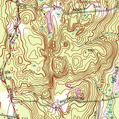 United States Geological Survey East Killingly, CT-RI (1955, 24000-Scale) digital map