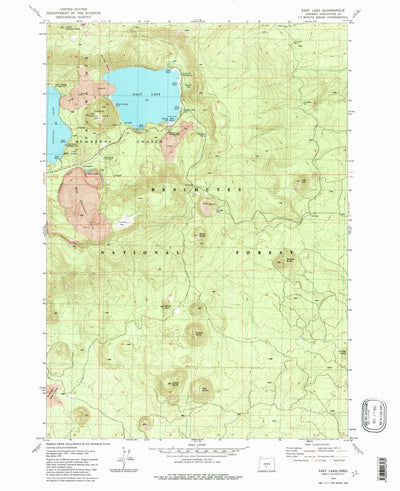 United States Geological Survey East Lake, OR (1982, 24000-Scale) digital map