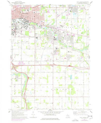 United States Geological Survey East Lansing, MI (1970, 24000-Scale) digital map
