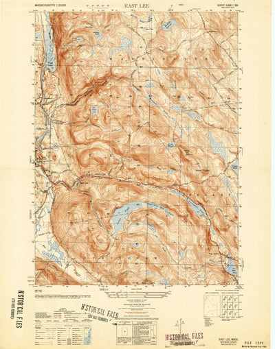 United States Geological Survey East Lee, MA (1950, 25000-Scale) digital map