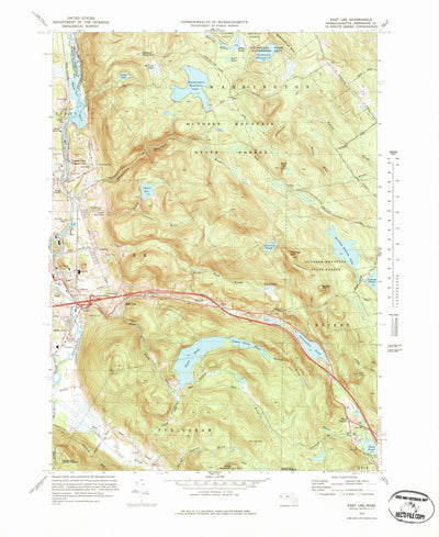 United States Geological Survey East Lee, MA (1973, 25000-Scale) digital map
