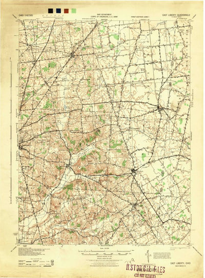 United States Geological Survey East Liberty, OH (1944, 62500-Scale) digital map