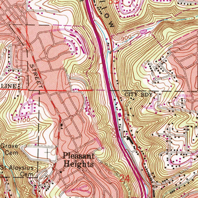 United States Geological Survey East Liverpool North, OH-PA-WV (1960, 24000-Scale) digital map