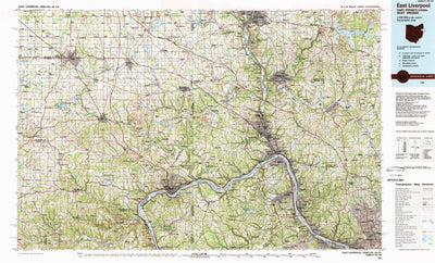 United States Geological Survey East Liverpool, OH-PA-WV (1986, 100000-Scale) digital map