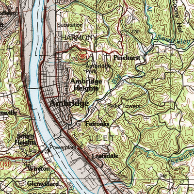 United States Geological Survey East Liverpool, OH-PA-WV (1986, 100000-Scale) digital map