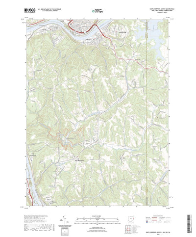 United States Geological Survey East Liverpool South, OH (2023, 24000-Scale) digital map