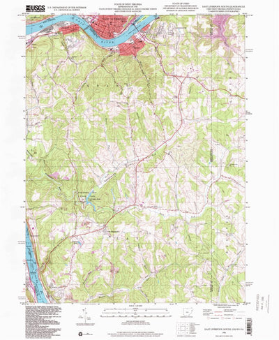 United States Geological Survey East Liverpool South, OH-WV-PA (1996, 24000-Scale) digital map