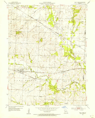 United States Geological Survey East Lynne, MO (1954, 24000-Scale) digital map