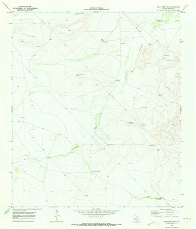 United States Geological Survey East Mesa SW, TX (1970, 24000-Scale) digital map
