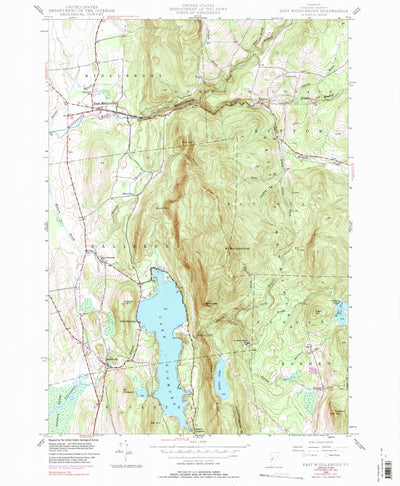 United States Geological Survey East Middlebury, VT (1944, 24000-Scale) digital map