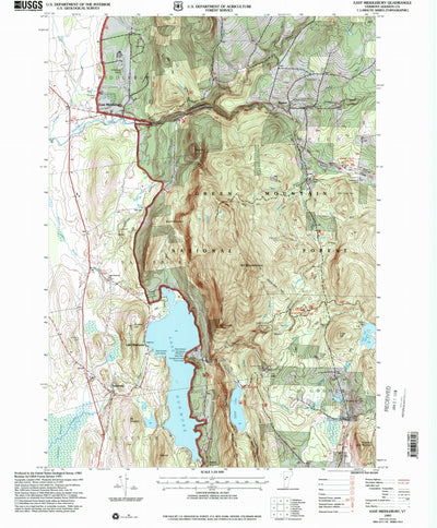 United States Geological Survey East Middlebury, VT (1997, 24000-Scale) digital map