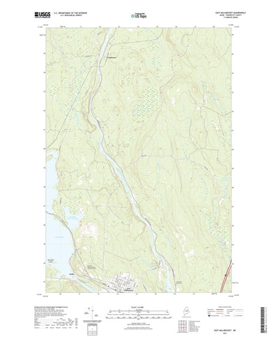 United States Geological Survey East Millinocket, ME (2021, 24000-Scale) digital map