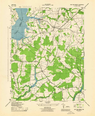 United States Geological Survey East New Market, MD (1944, 31680-Scale) digital map