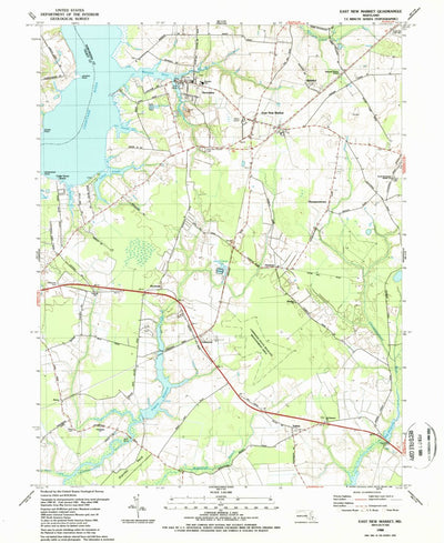 United States Geological Survey East New Market, MD (1988, 24000-Scale) digital map