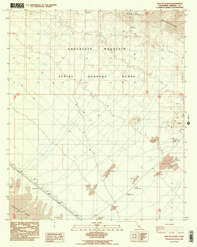 United States Geological Survey East Of Acolita, CA (1988, 24000-Scale) digital map