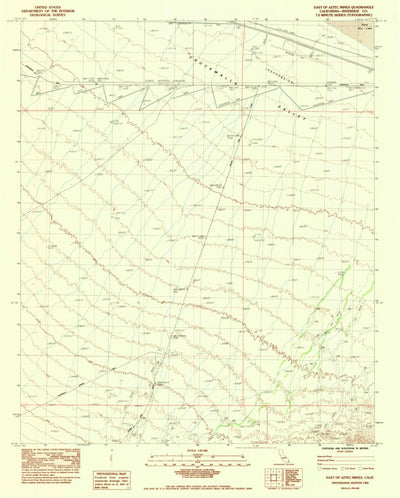 United States Geological Survey East Of Aztec Mines, CA (1983, 24000-Scale) digital map