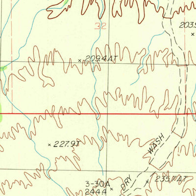 United States Geological Survey East Of Aztec Mines, CA (1983, 24000-Scale) digital map