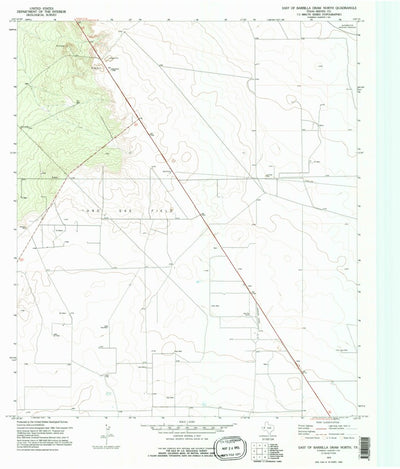 United States Geological Survey East Of Barrilla Draw North, TX (1970, 24000-Scale) digital map