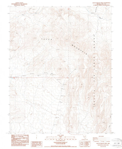 United States Geological Survey East Of Beatty Mountain, NV (1987, 24000-Scale) digital map