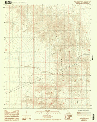 United States Geological Survey East Of Broadwell Lake, CA (1985, 24000-Scale) digital map