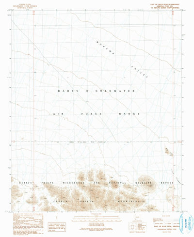 United States Geological Survey East Of Buck Peak, AZ (1990, 24000-Scale) digital map