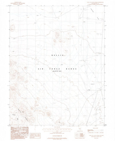 United States Geological Survey East Of Cactus Peak, NV (1987, 24000-Scale) digital map