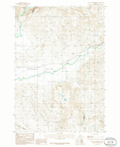 United States Geological Survey East Of Cambridge, ID (1986, 24000-Scale) digital map