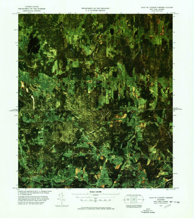 United States Geological Survey East Of Cannon Corners Station, NY (1977, 25000-Scale) digital map