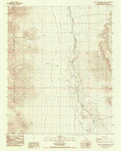 United States Geological Survey East Of Deadman Pass, CA (1987, 24000-Scale) digital map