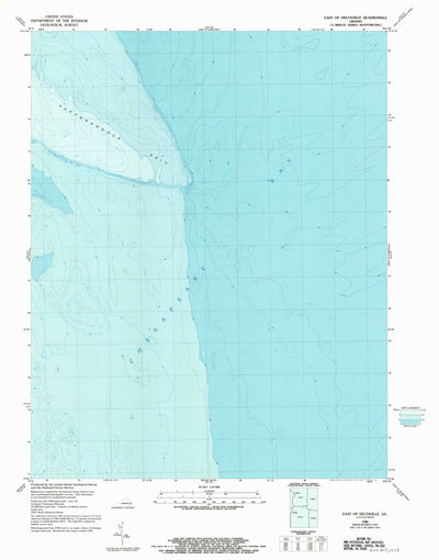 United States Geological Survey East Of Deltaville, VA (1986, 24000-Scale) digital map