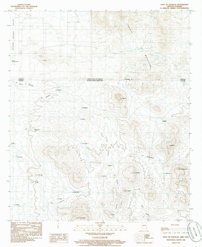 United States Geological Survey East Of Douglas, AZ (1985, 24000-Scale) digital map