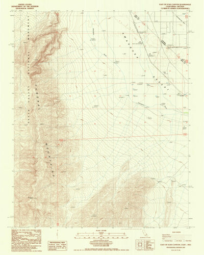 United States Geological Survey East Of Echo Canyon, CA-NV (1987, 24000-Scale) digital map