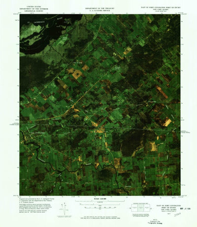United States Geological Survey East Of Fort Covington Port Of Entry, NY (1977, 25000-Scale) digital map
