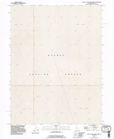 United States Geological Survey East Of Gold Hill Wash, UT (1993, 24000-Scale) digital map