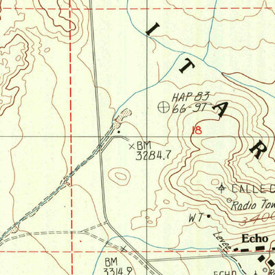 United States Geological Survey East Of Goldstone, CA (1986, 24000-Scale) digital map
