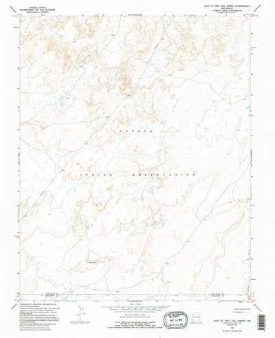 United States Geological Survey East Of Grey Hill Spring, NM (1966, 24000-Scale) digital map